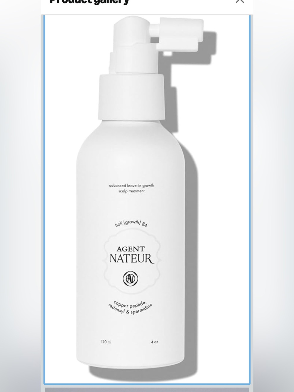 NWT Agent Nateur - holi (growth) 84 Advanced Scalp Treatment (4 oz | 120 mL)